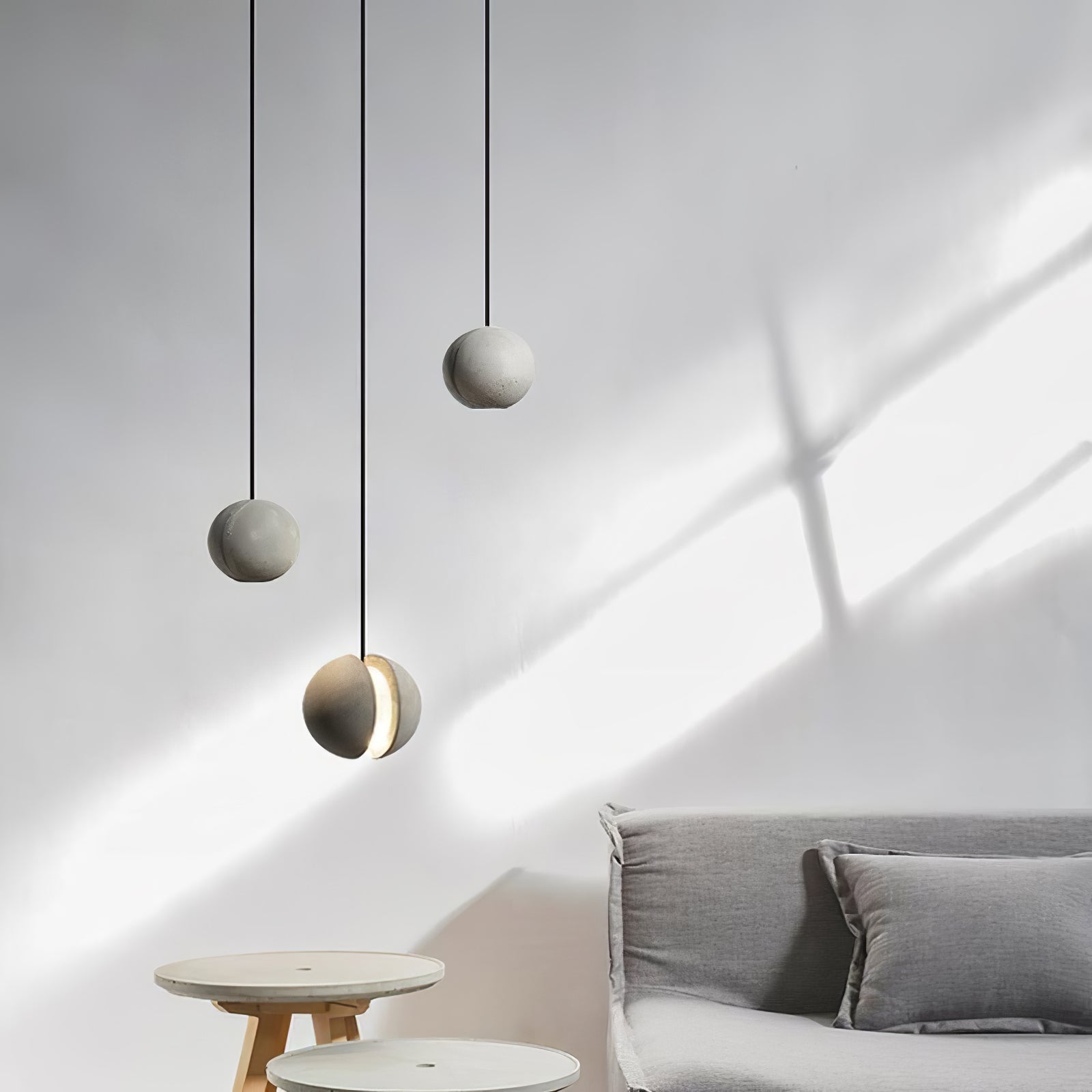 Moon Concrete Pendant Lamp - Lamp Outdoor