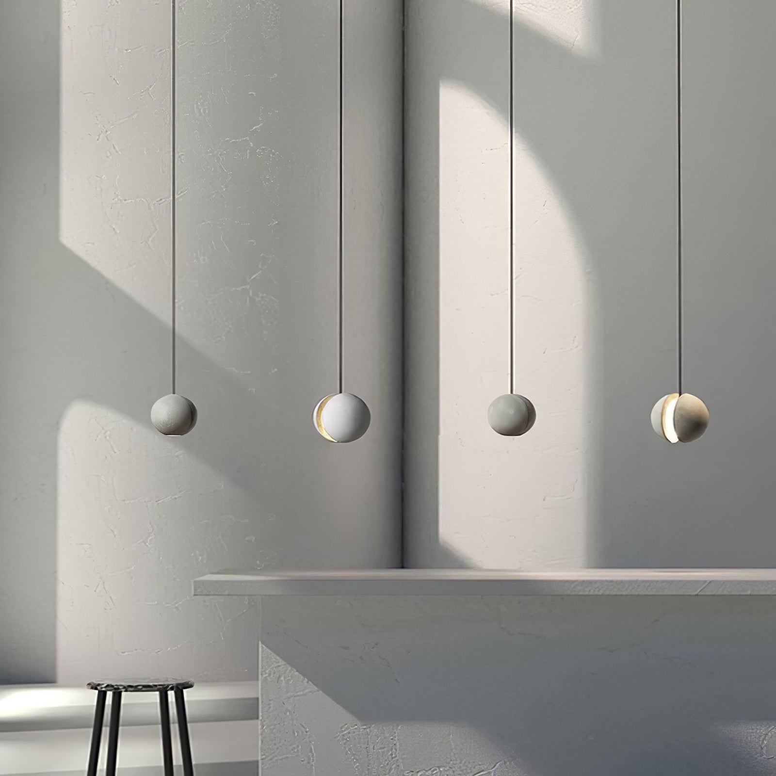 Moon Concrete Pendant Lamp - Lamp Outdoor