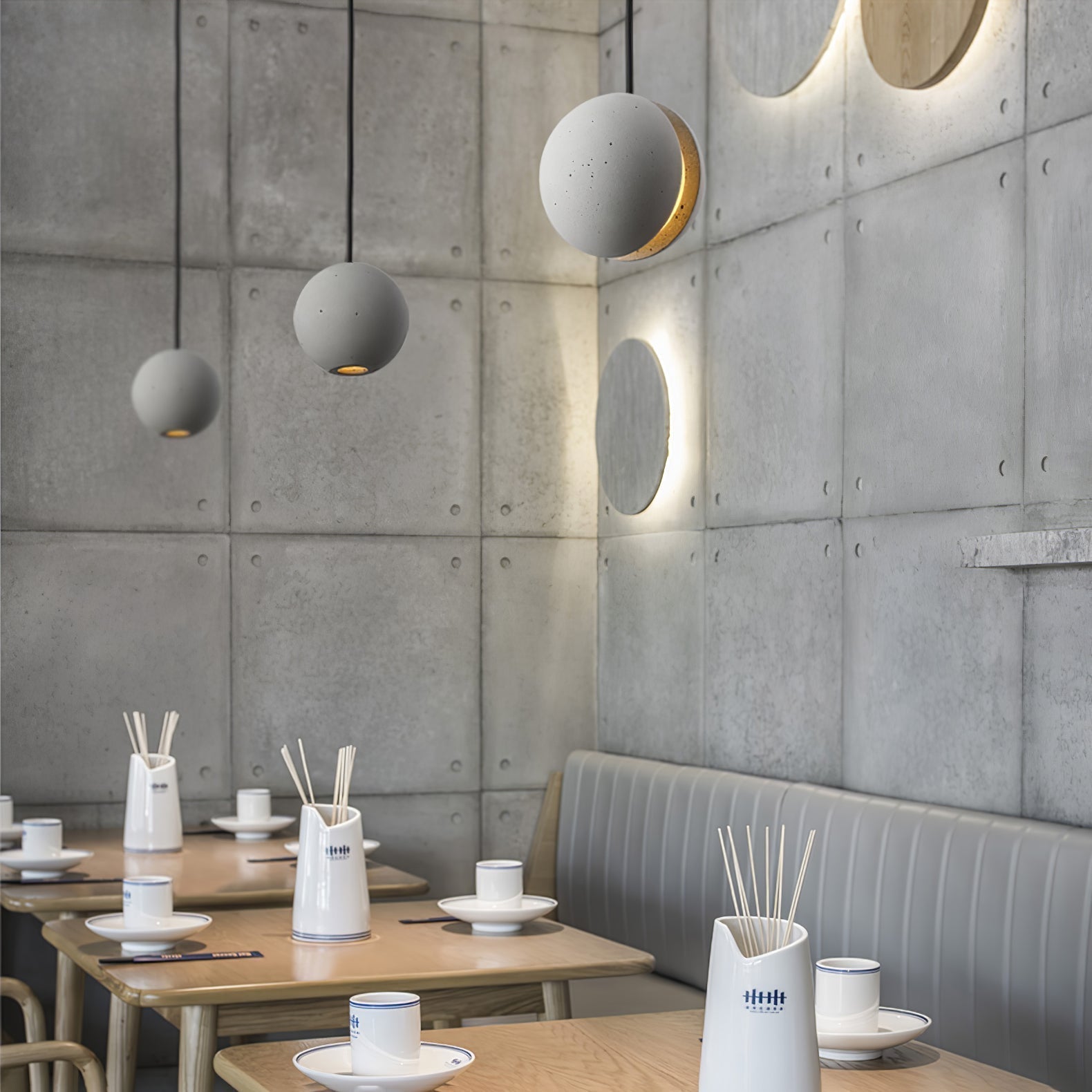 Moon Concrete Pendant Lamp - Lamp Outdoor