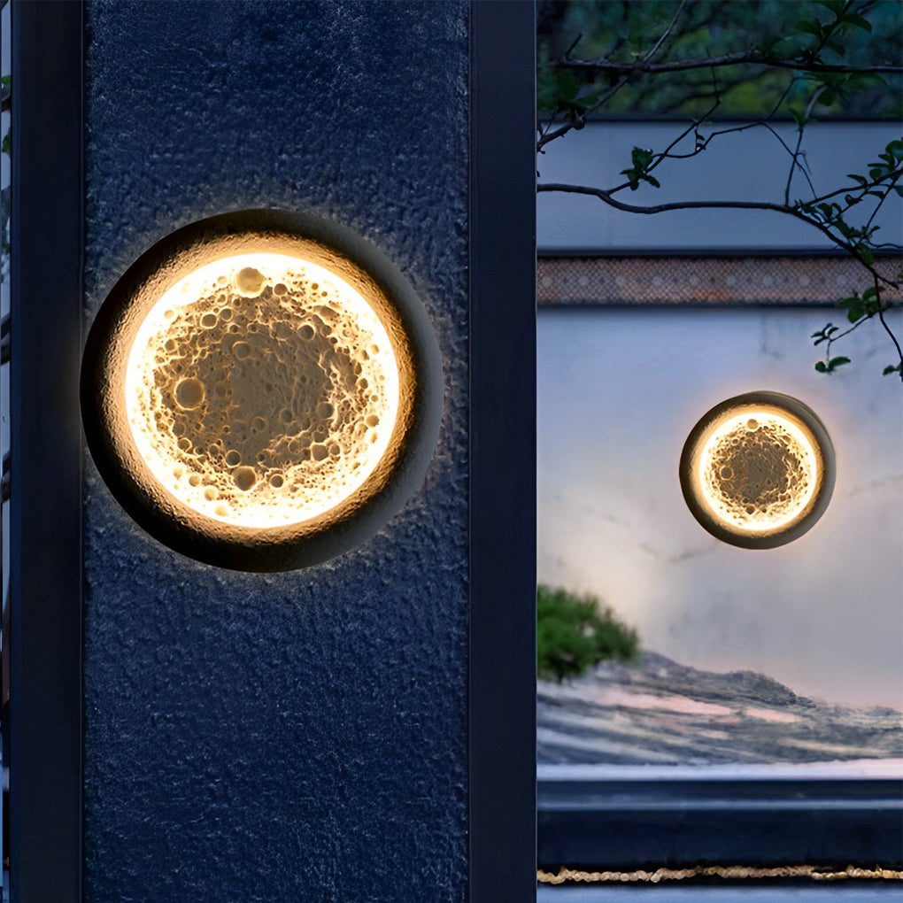 Moon Craters Design LED Waterproof Modern Outdoor Wall Lamp Exterior Lights - Lamp Outdoor