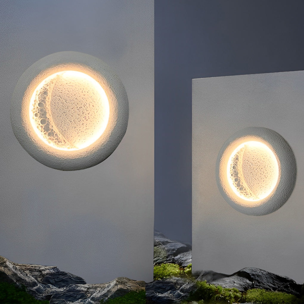 Creative Moon Shaped Waterproof LED 10W Modern Wall Lamp Exterior Decor - Lamp Outdoor