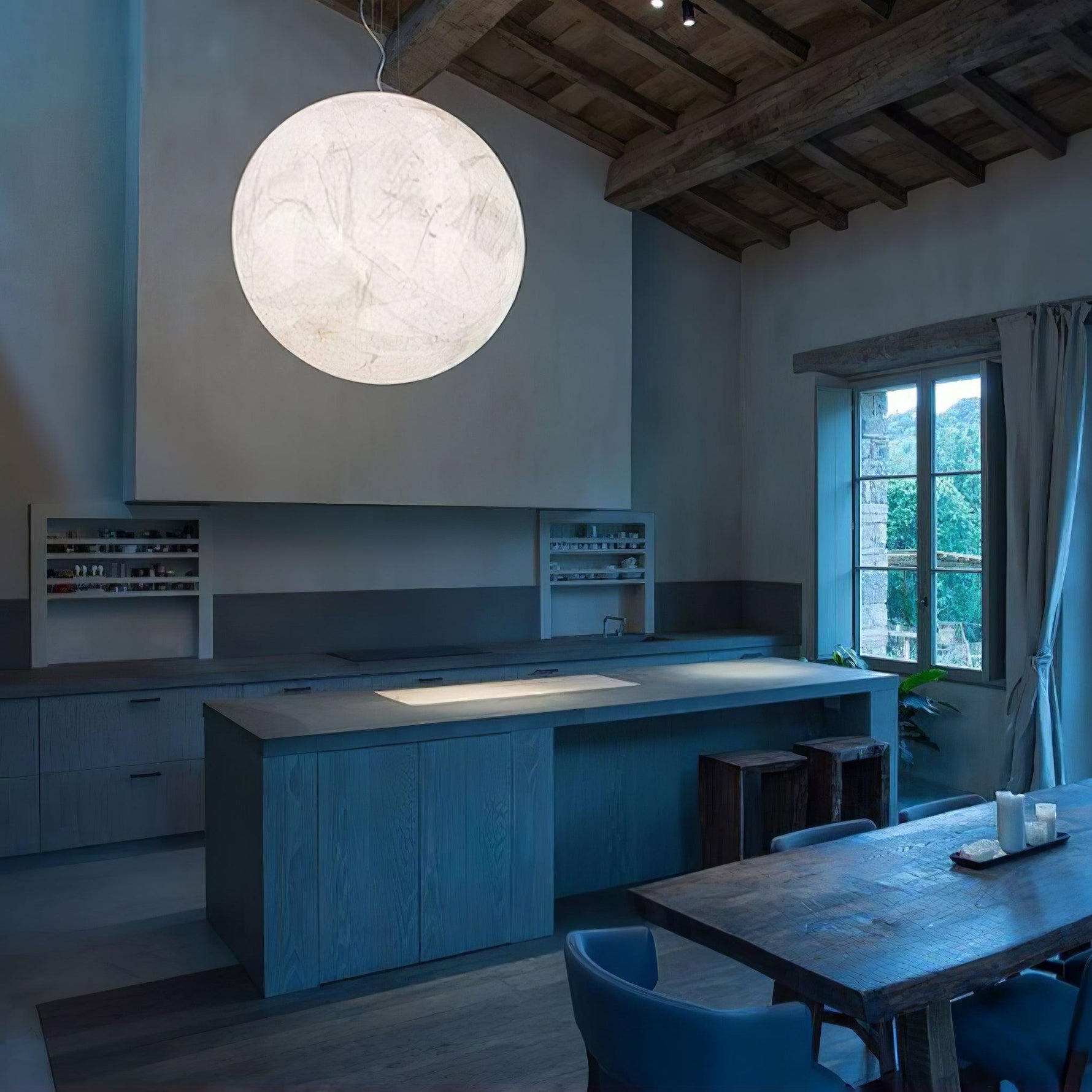 Globe Minimalist Silk Pendant Lamp - Lamp Outdoor