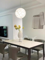 Globe Minimalist Silk Pendant Lamp - Lamp Outdoor