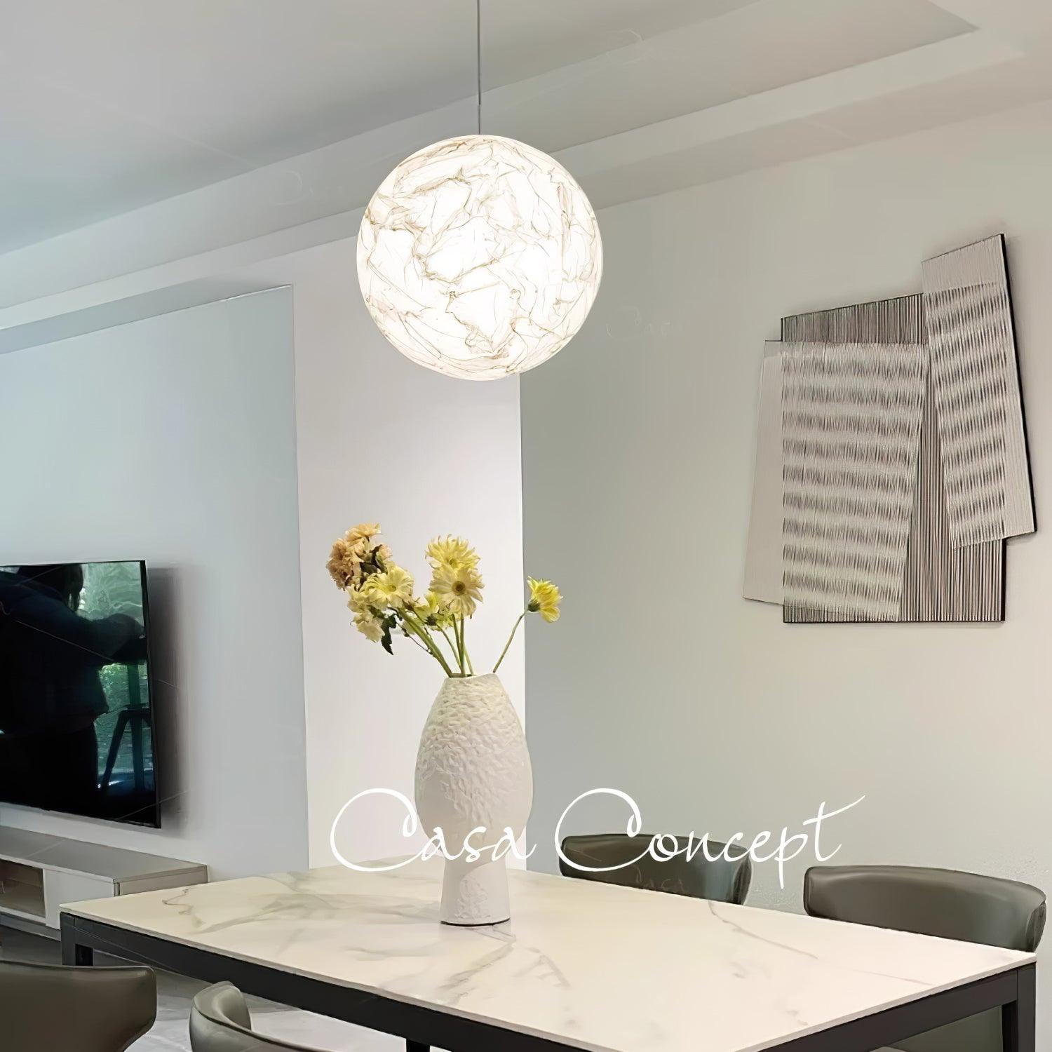 Globe Minimalist Silk Pendant Lamp - Lamp Outdoor