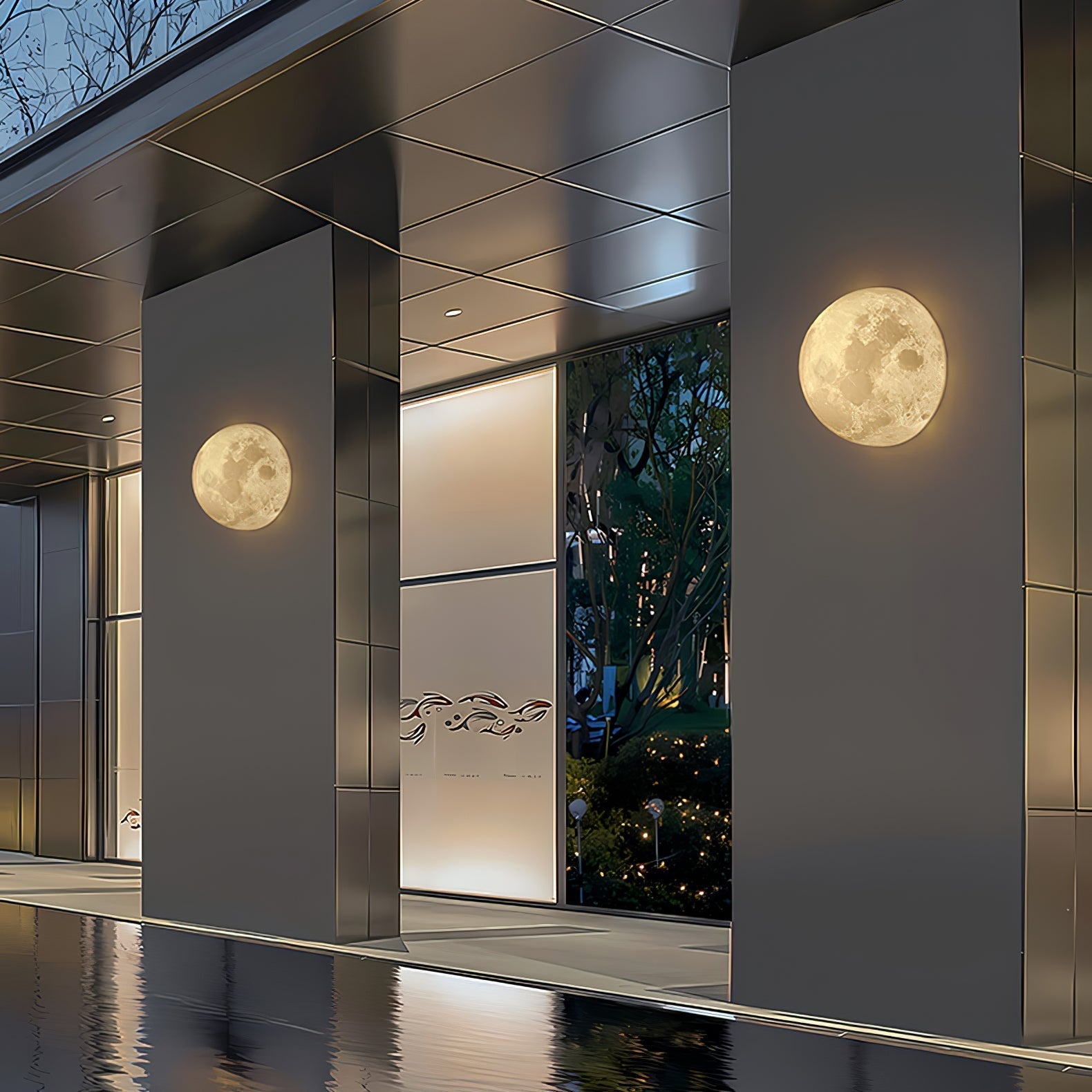 Moon 3D Wall Lamp - Lamp Outdoor