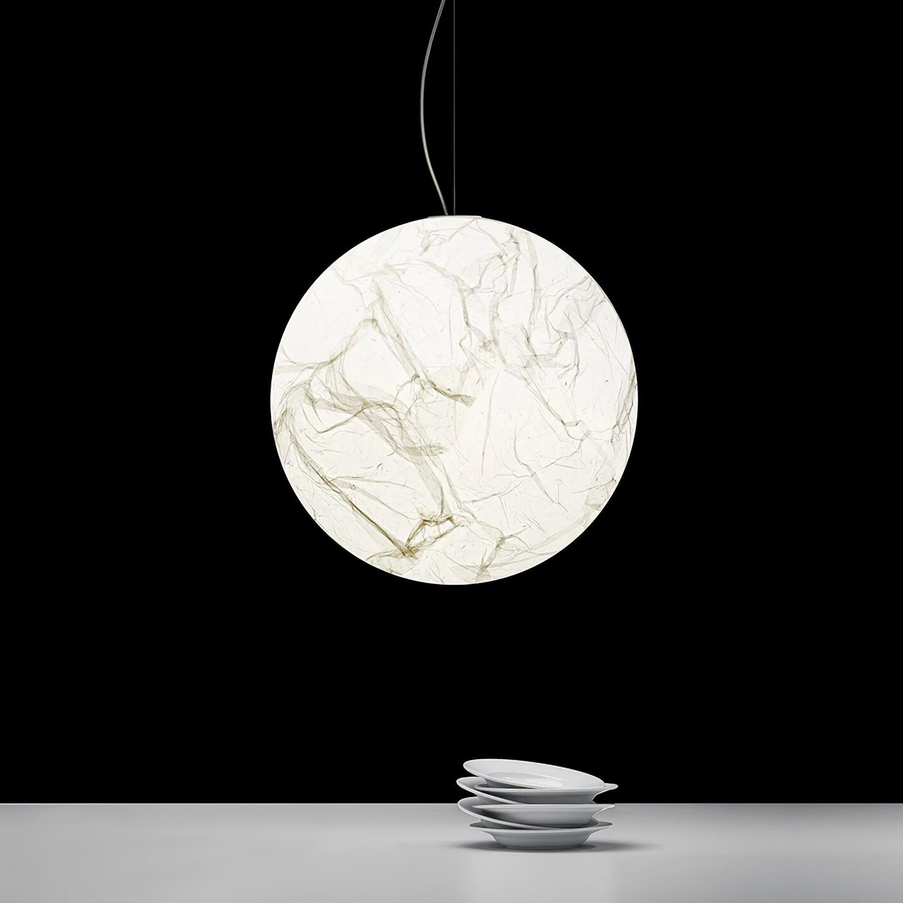 Globe Minimalist Silk Pendant Lamp - Lamp Outdoor