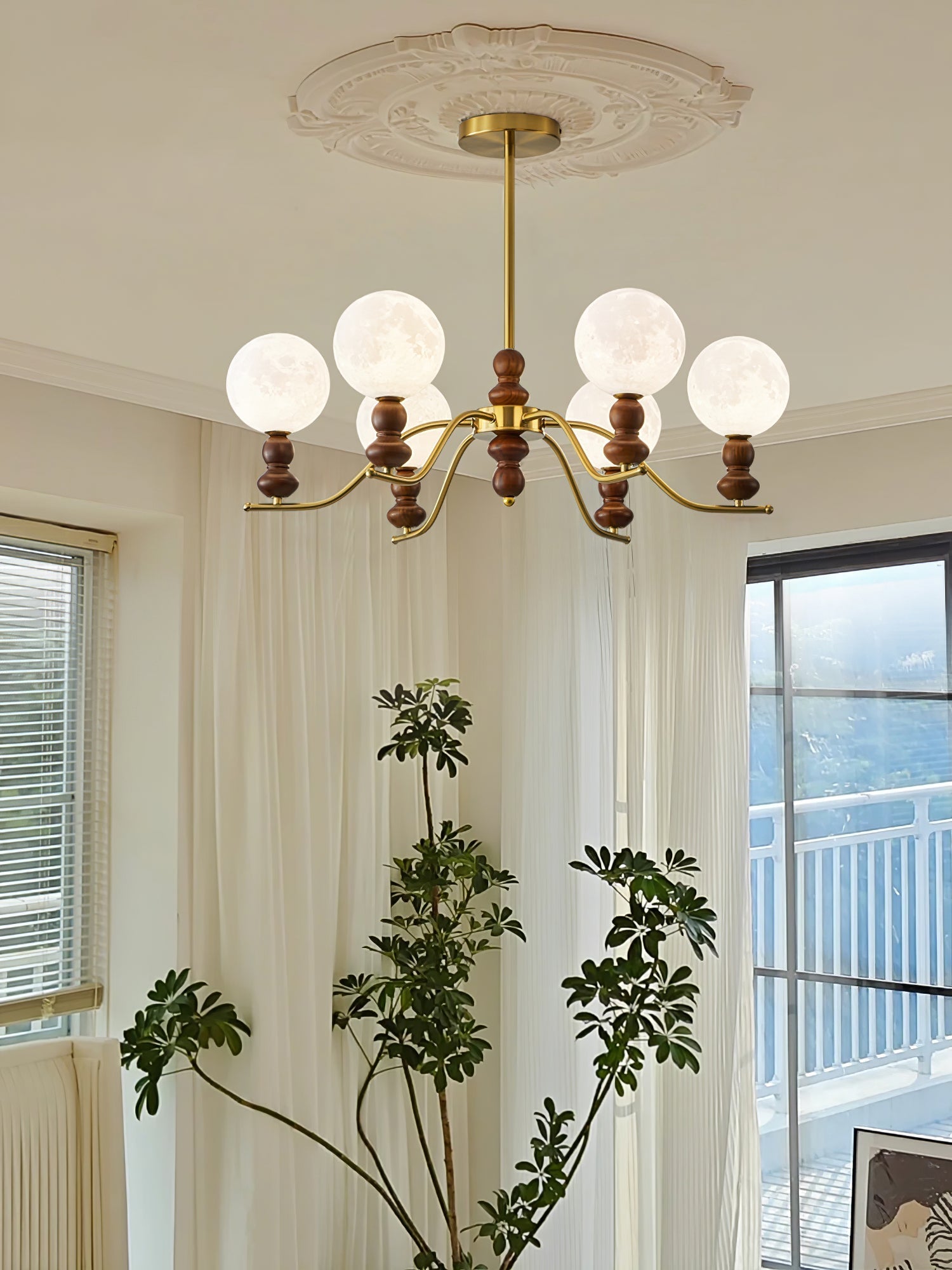 Moonlit Globe Chandelier - Lamp Outdoor