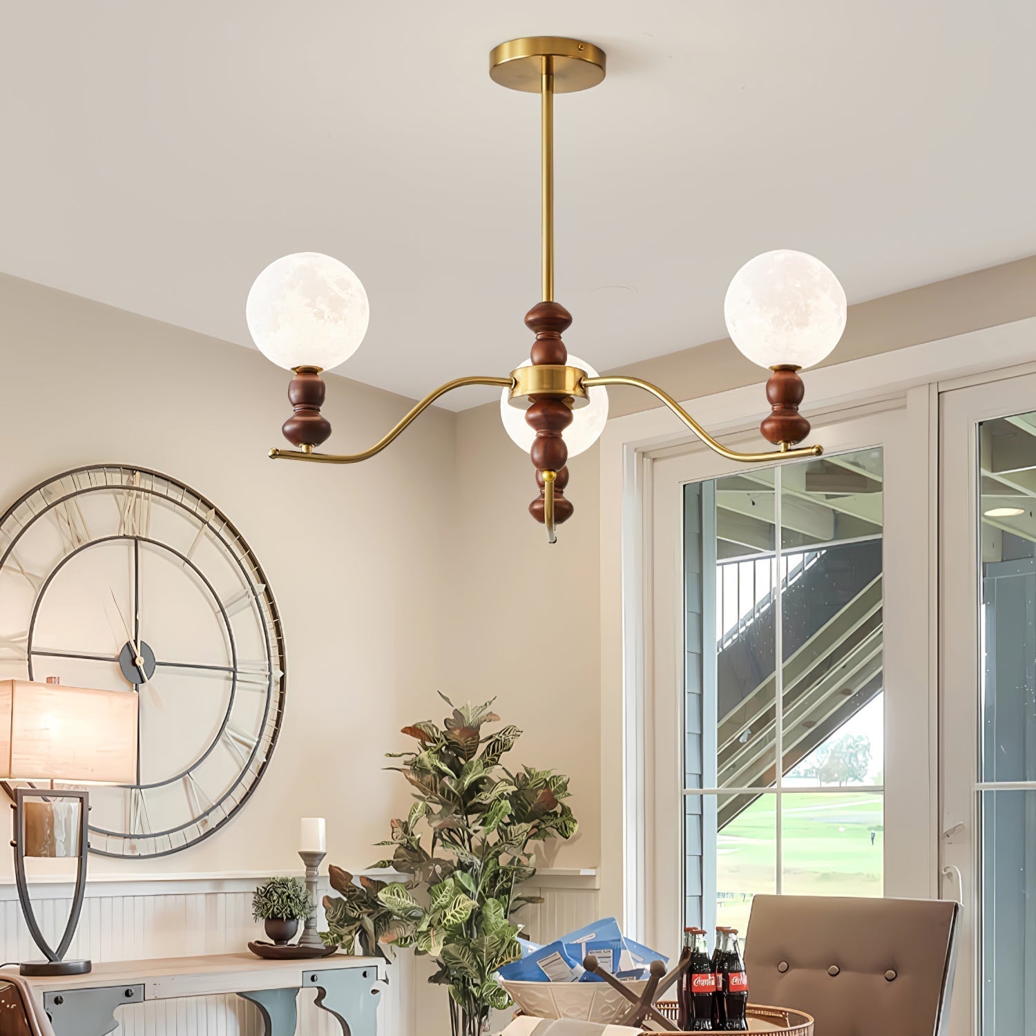 Moonlit Globe Chandelier - Lamp Outdoor