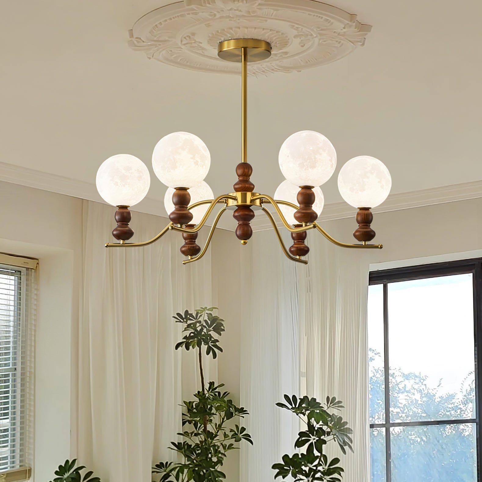 Moonlit Globe Chandelier - Lamp Outdoor