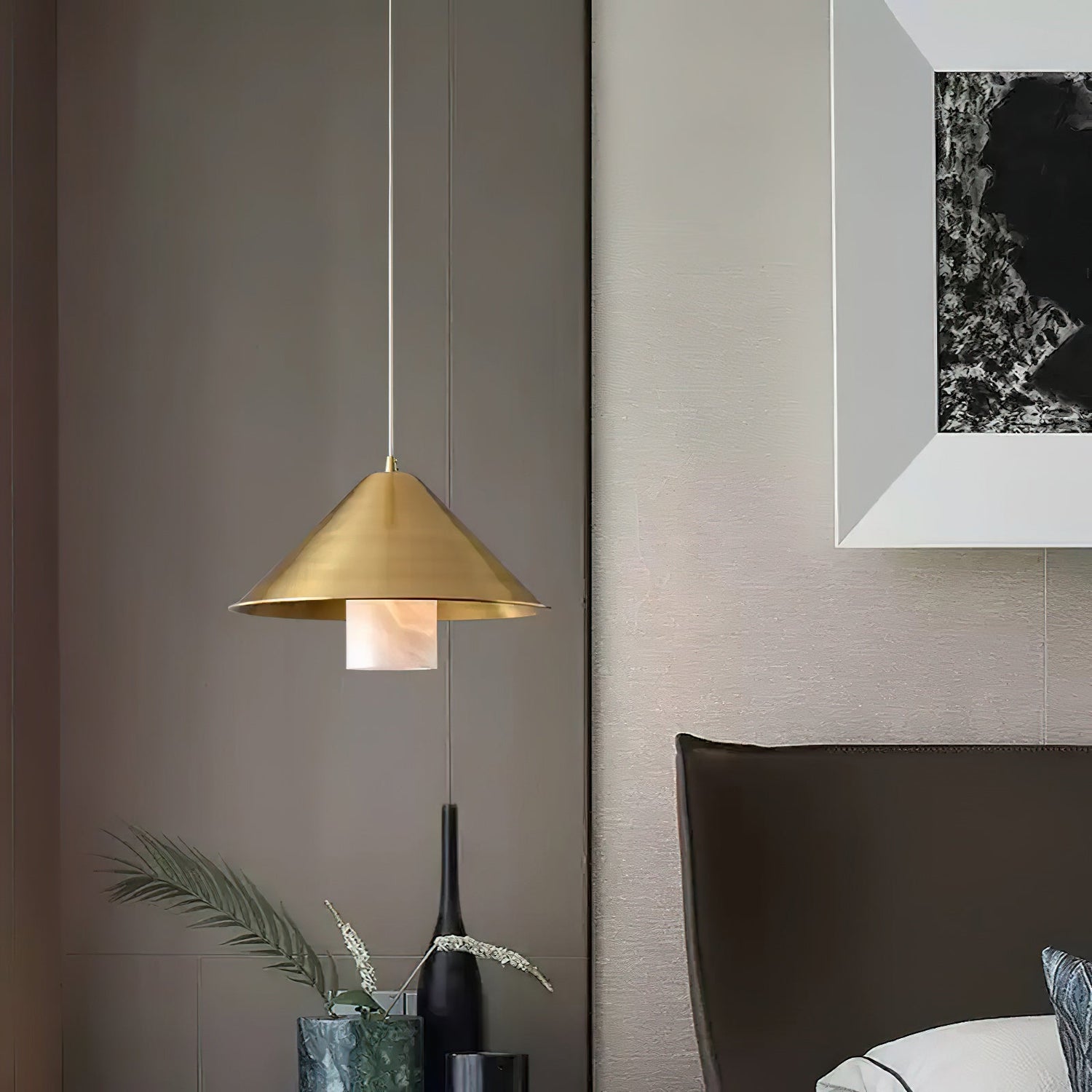 Mozelle Modern Brass Pendant Light