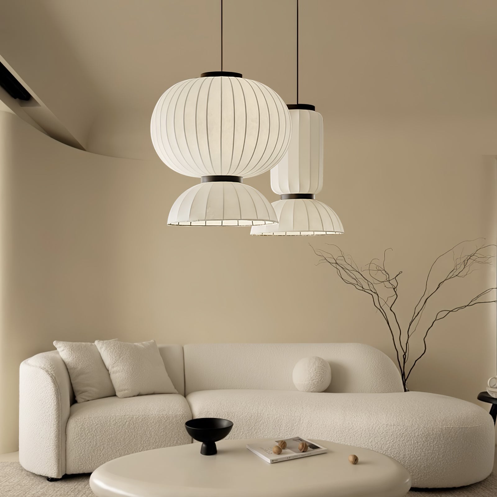 Eurzorion Silk Lantern Pendant Light - Lamp Outdoor