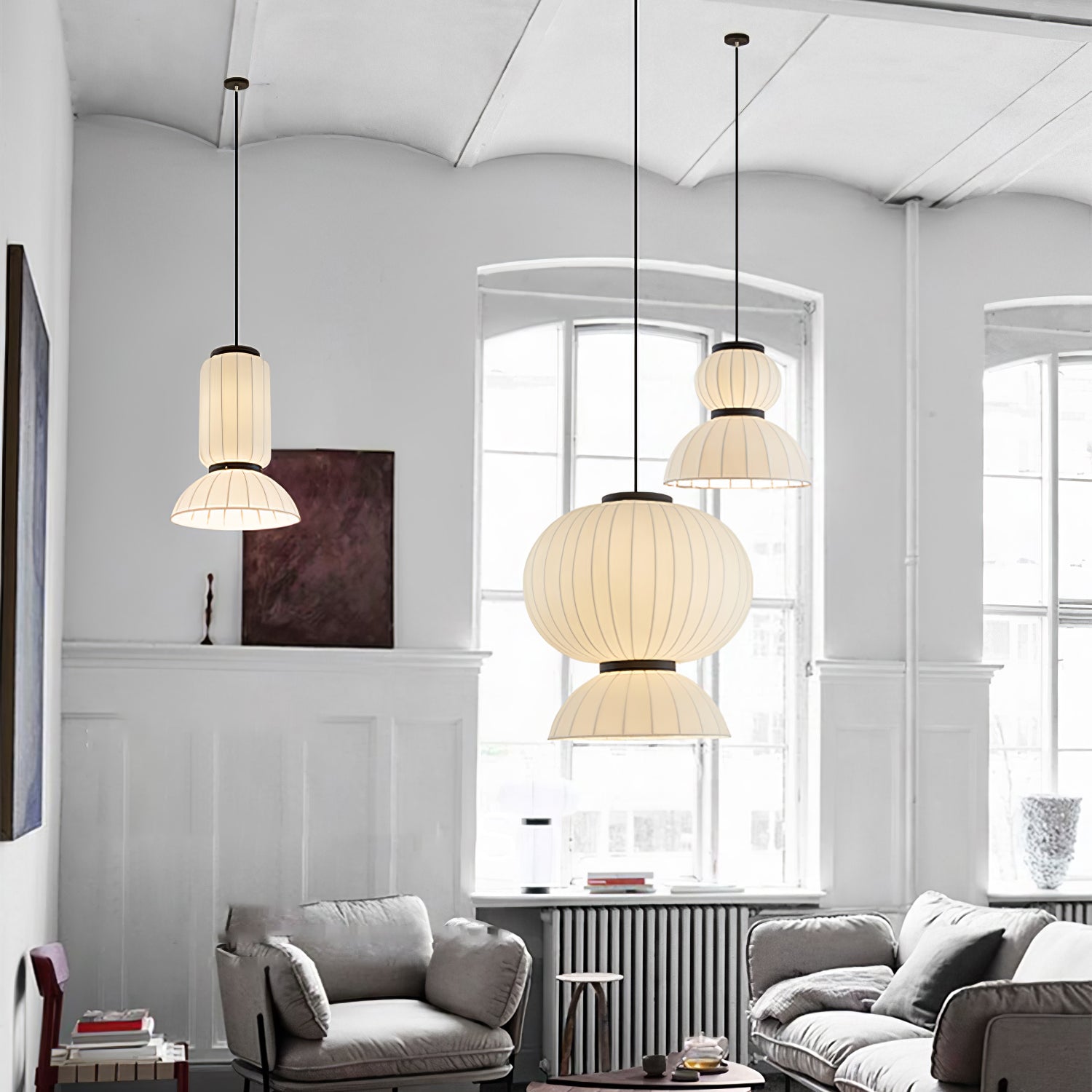 Eurzorion Silk Lantern Pendant Light - Lamp Outdoor