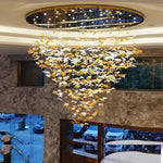 Syraean Multicolor Maple Leaf Metal Crystal Chandelier - Lamp Outdoor