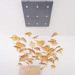 Syraean Multicolor Maple Leaf Metal Crystal Chandelier - Lamp Outdoor