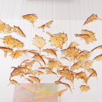 Syraean Multicolor Maple Leaf Metal Crystal Chandelier - Lamp Outdoor