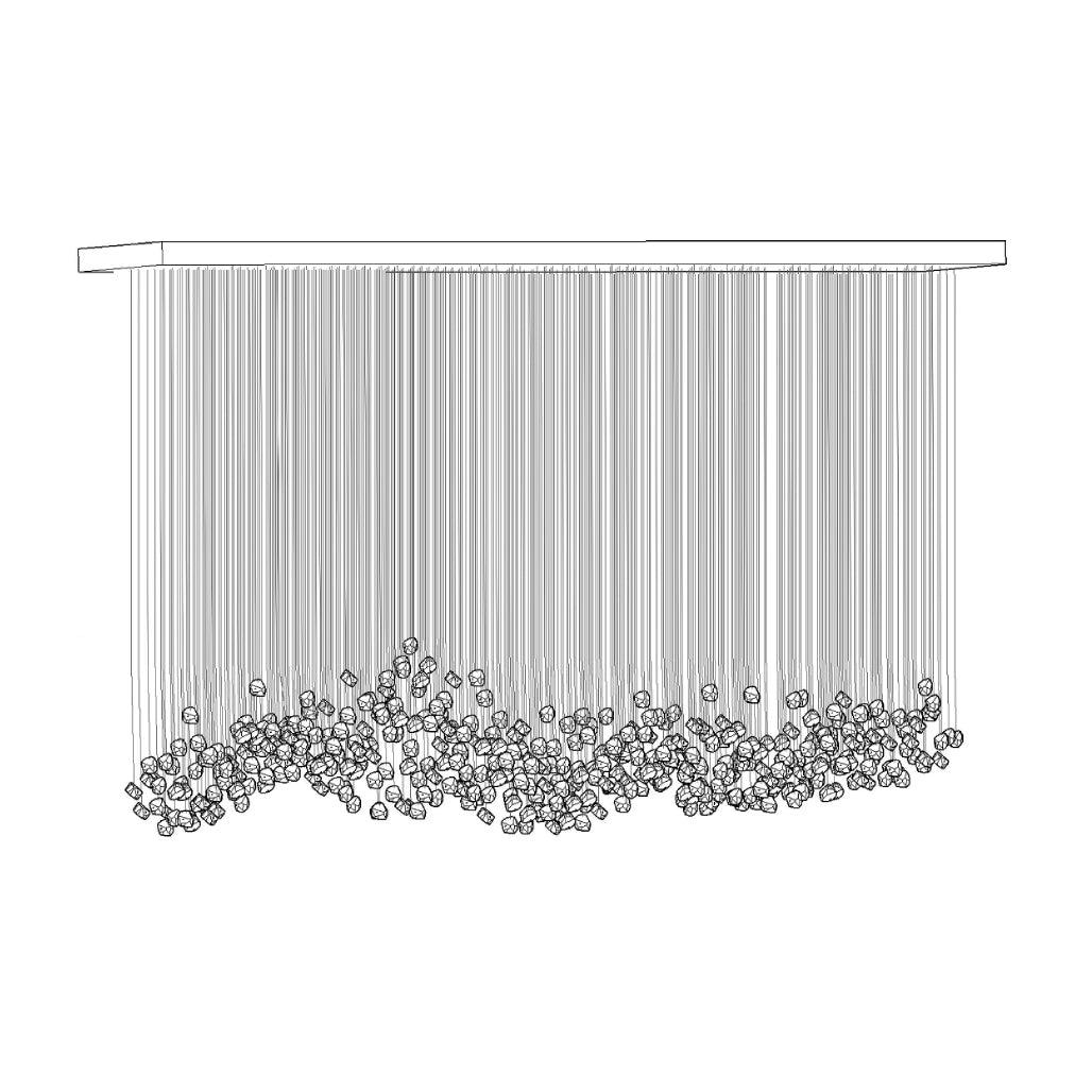 Veshaa Postmodern Luxury Stone Crystal Chandelier - Lamp Outdoor