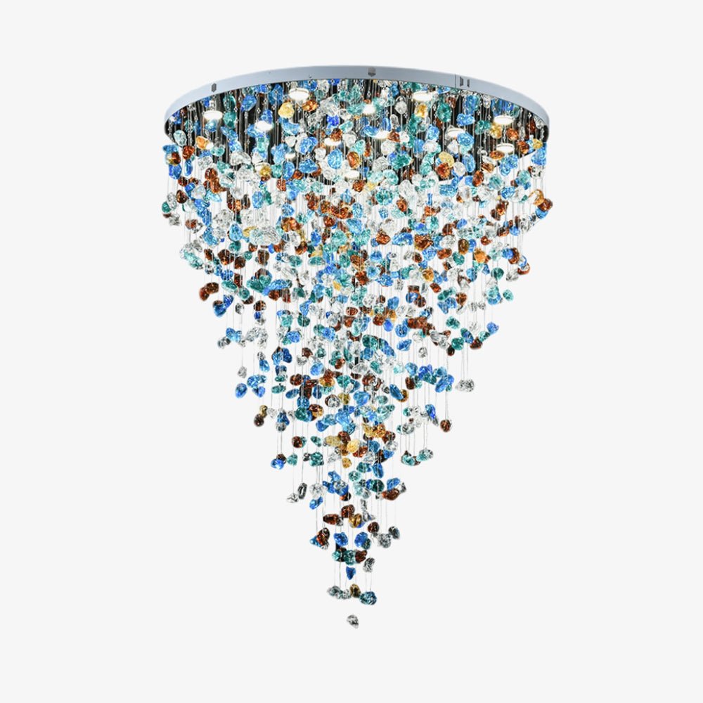 Veshaa Postmodern Luxury Stone Crystal Chandelier - Lamp Outdoor