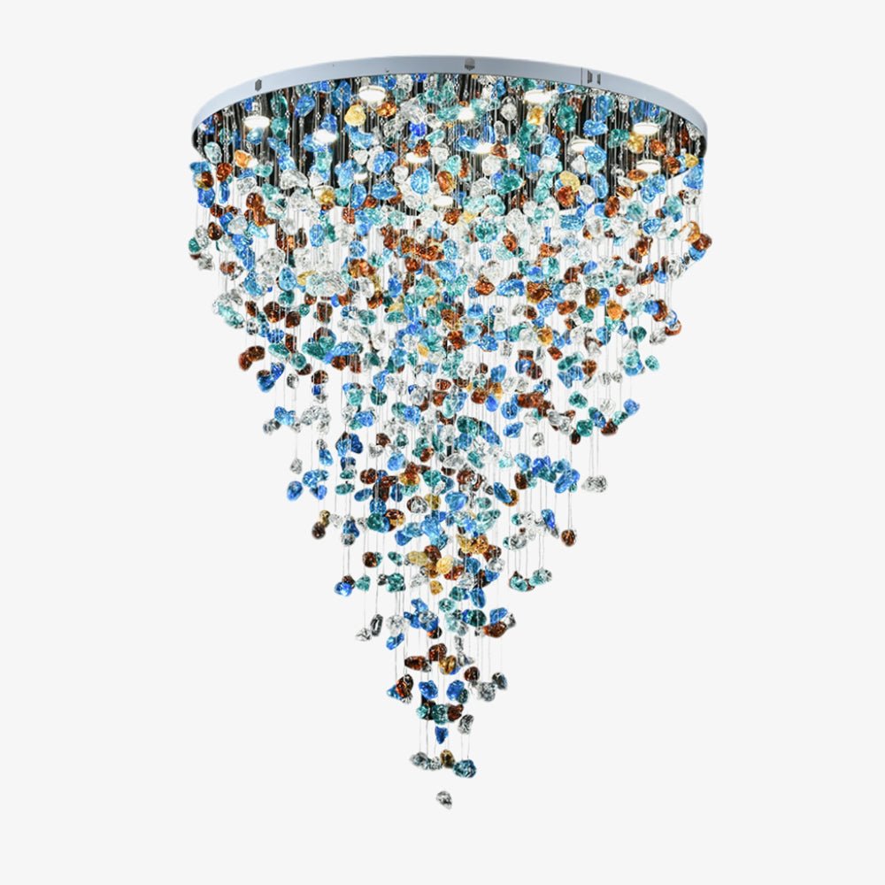 Veshaa Postmodern Luxury Stone Crystal Chandelier - Lamp Outdoor
