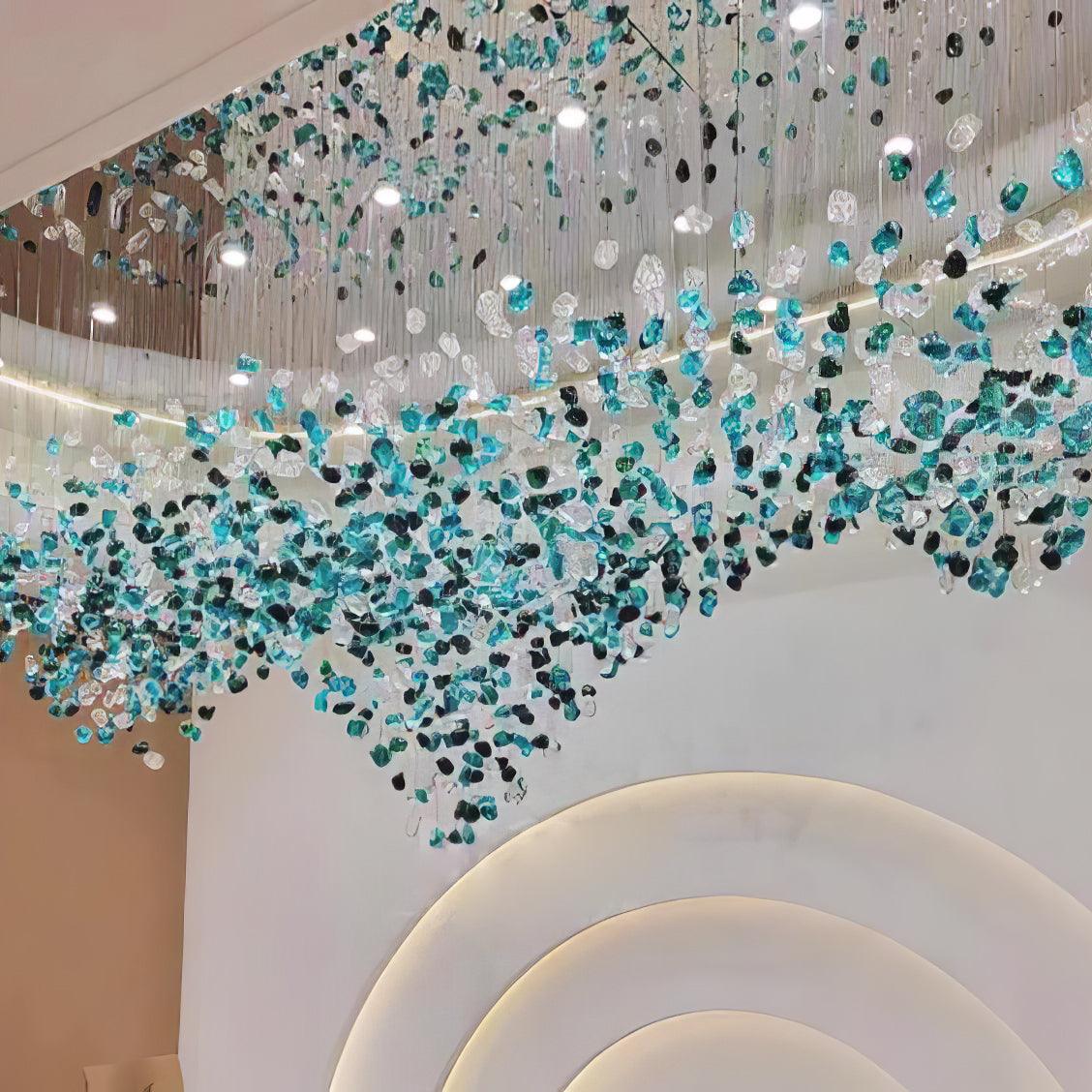 Veshaa Postmodern Luxury Stone Crystal Chandelier - Lamp Outdoor