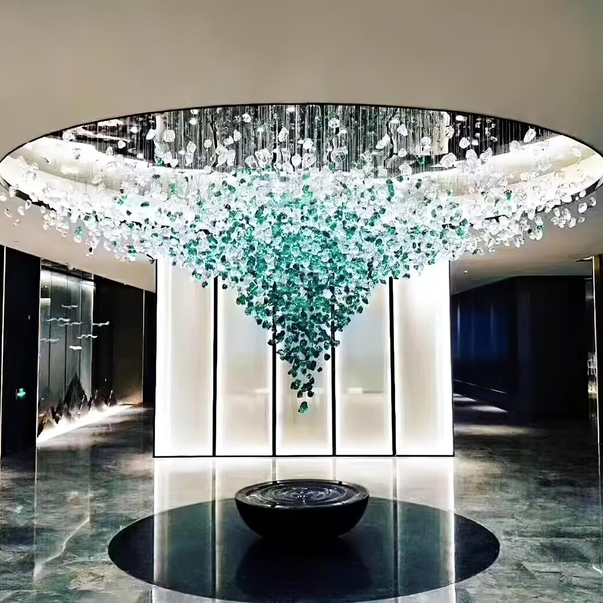 Veshaa Postmodern Luxury Stone Crystal Chandelier - Lamp Outdoor