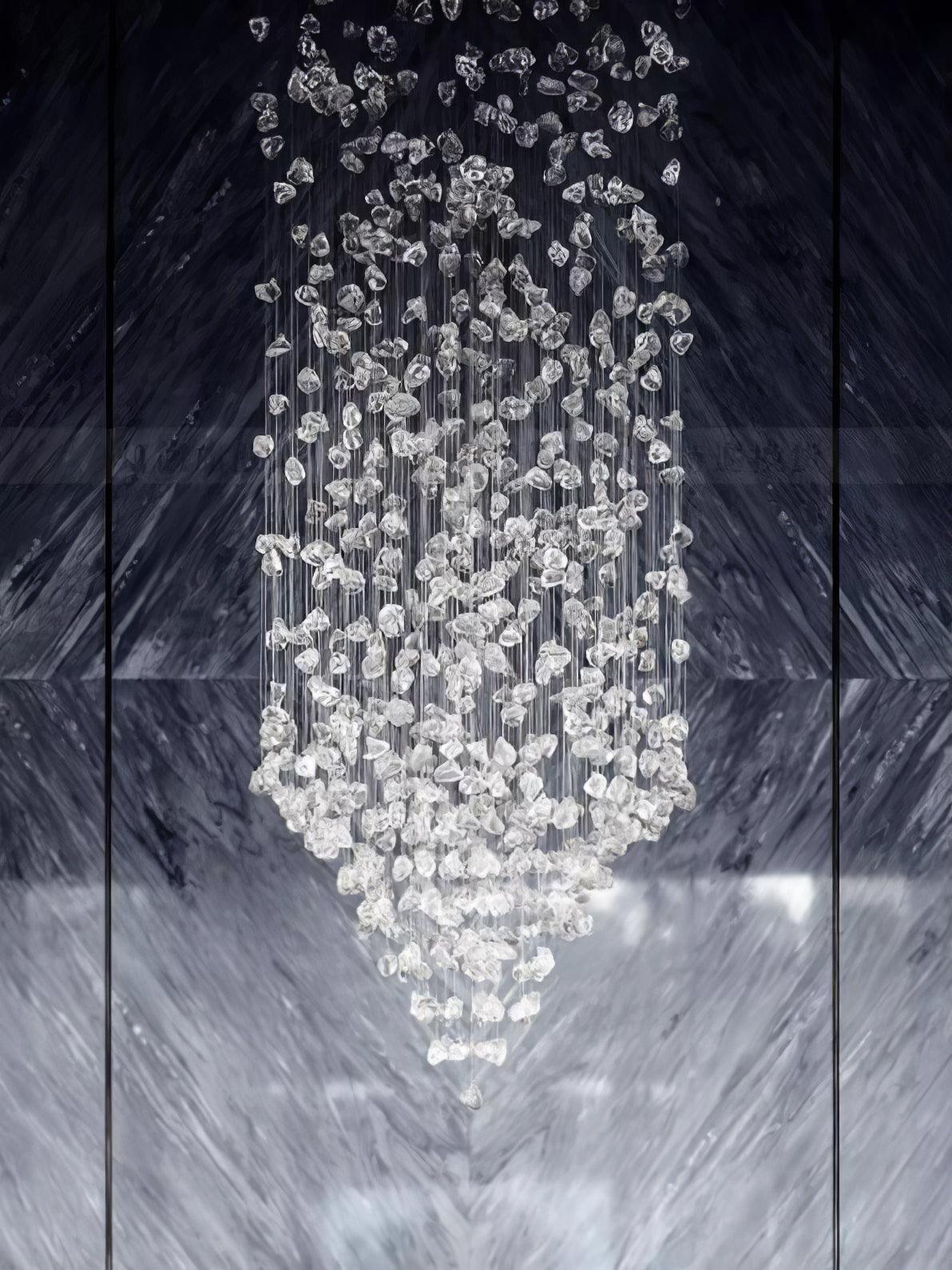 Veshaa Postmodern Luxury Stone Crystal Chandelier - Lamp Outdoor