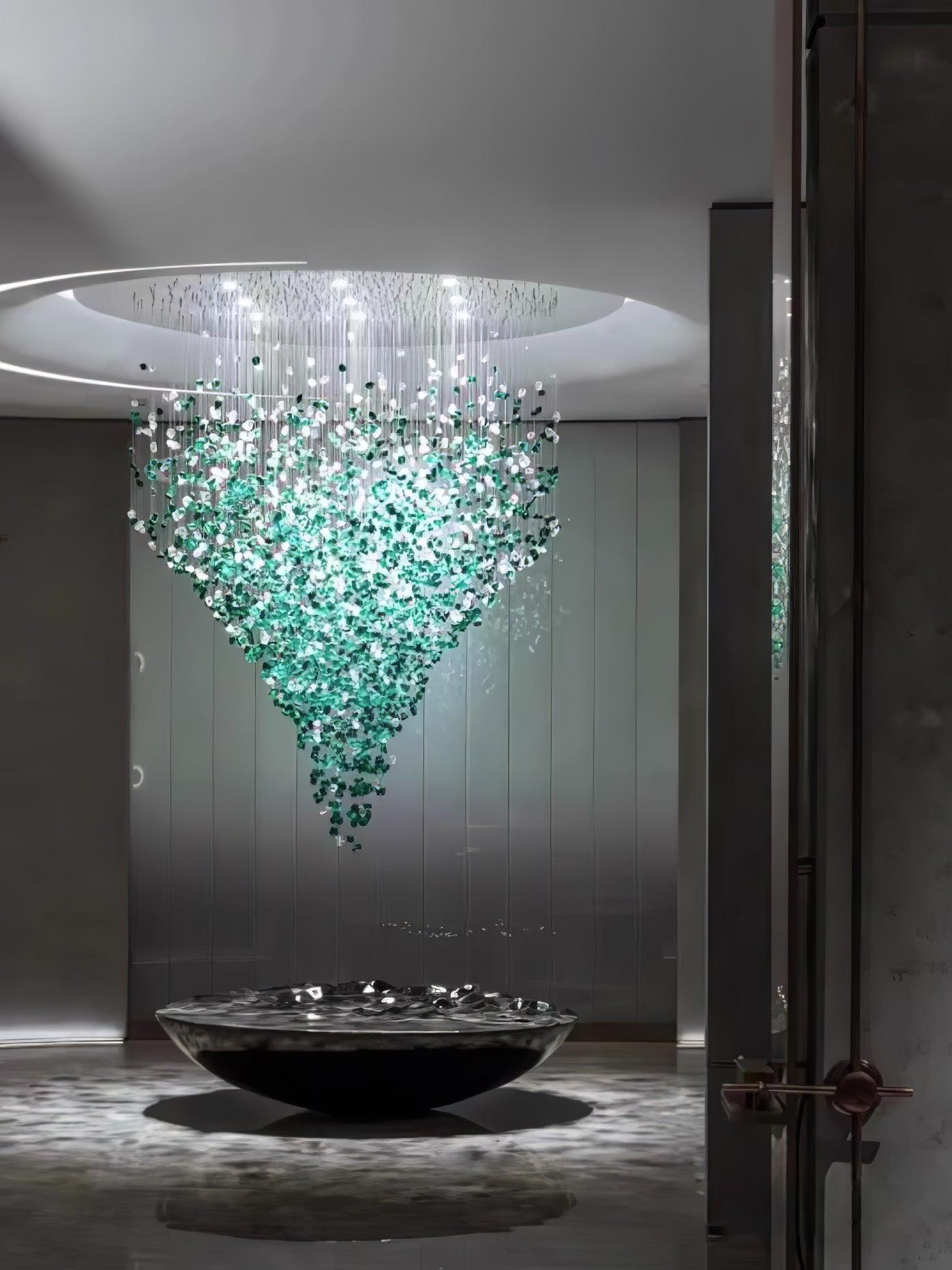 Veshaa Postmodern Luxury Stone Crystal Chandelier - Lamp Outdoor