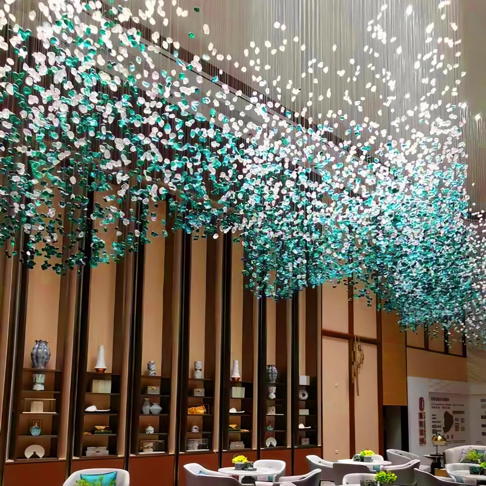 Veshaa Postmodern Luxury Stone Crystal Chandelier - Lamp Outdoor