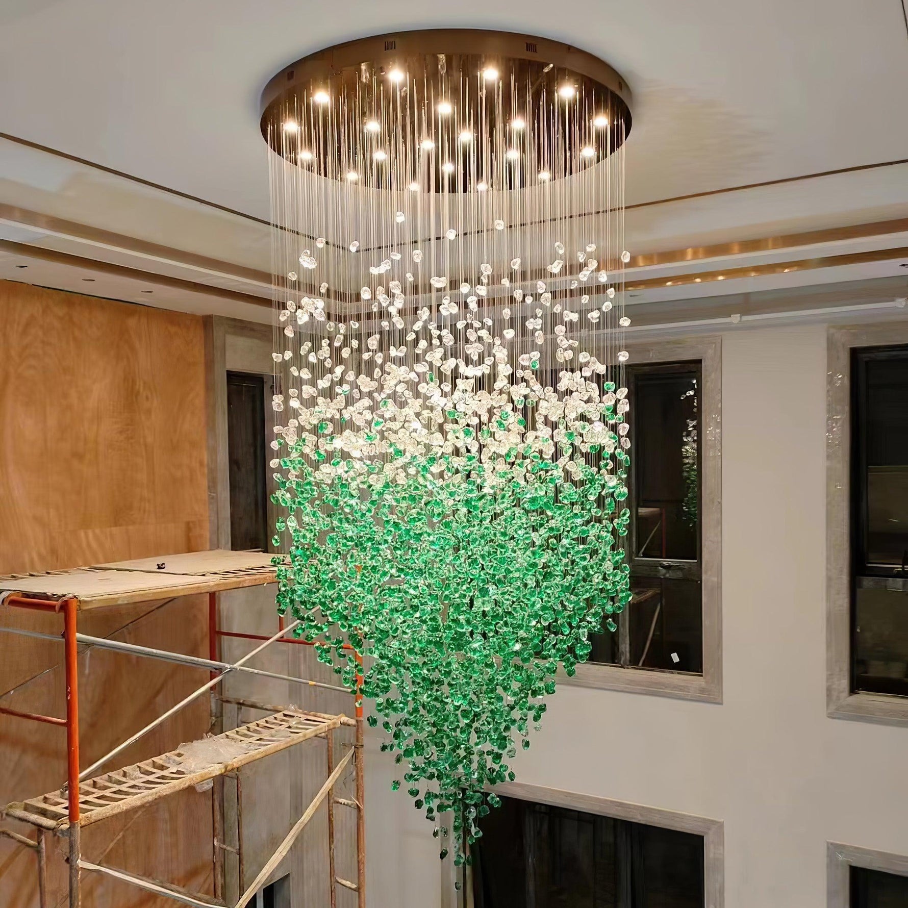 Veshaa Postmodern Luxury Stone Crystal Chandelier - Lamp Outdoor
