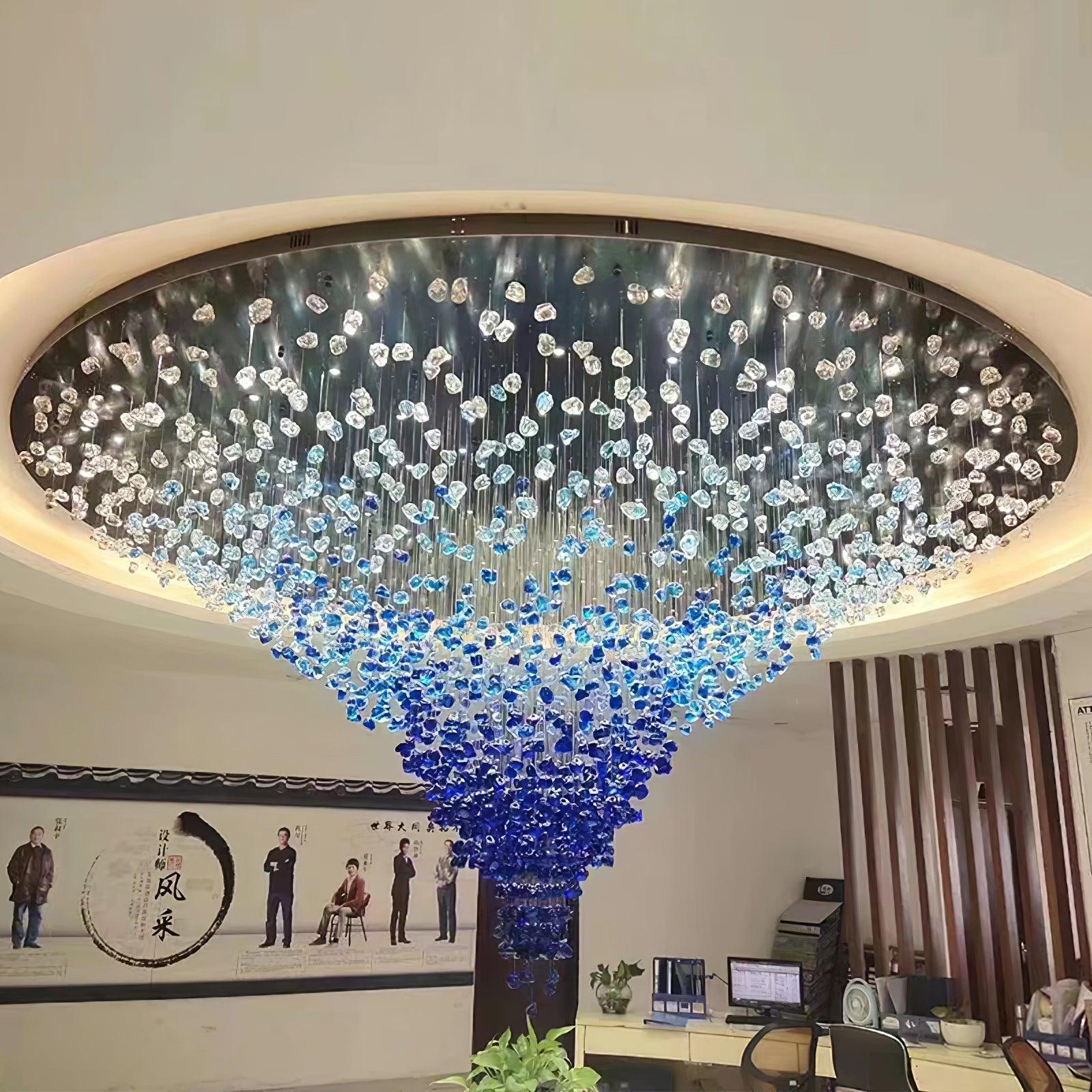 Veshaa Postmodern Luxury Stone Crystal Chandelier - Lamp Outdoor