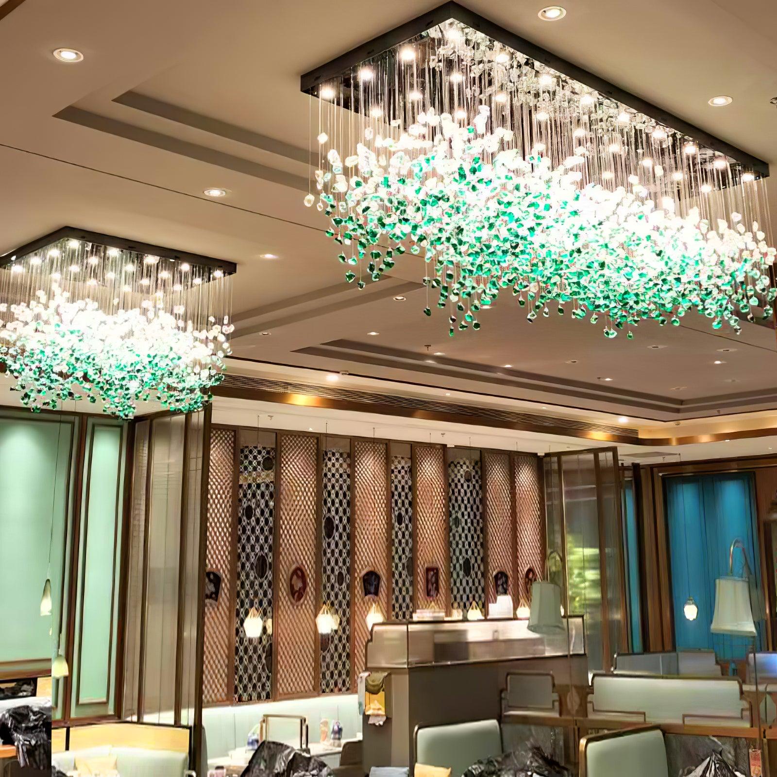 Veshaa Postmodern Luxury Stone Crystal Chandelier - Lamp Outdoor