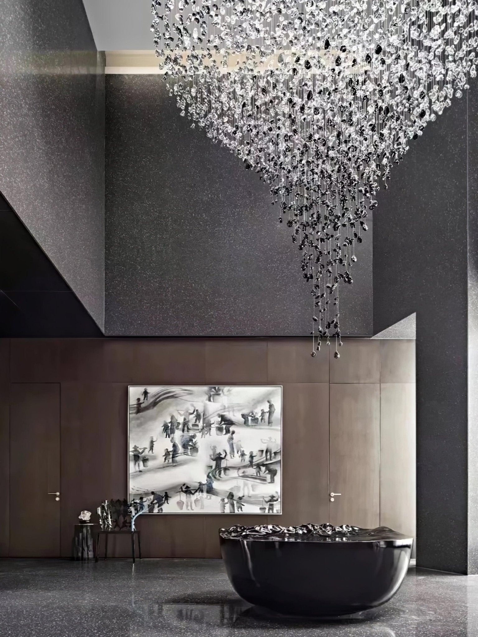 Veshaa Postmodern Luxury Stone Crystal Chandelier - Lamp Outdoor