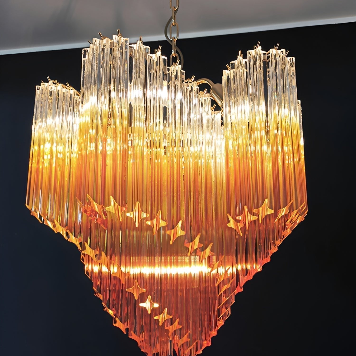 Evmararae Gradient Glass Chandelier - Lamp Outdoor