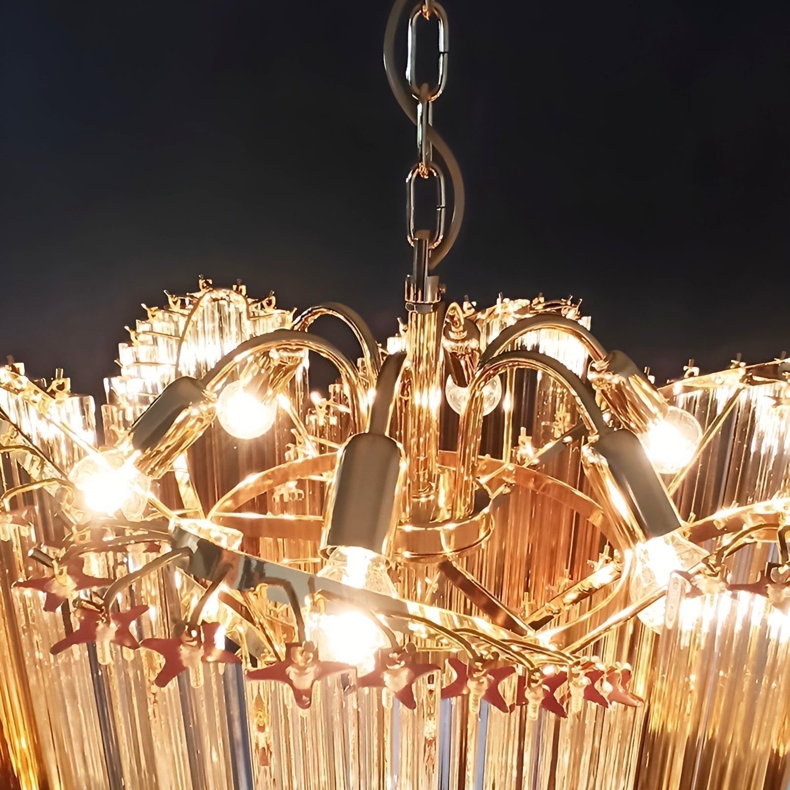 Evmararae Gradient Glass Chandelier - Lamp Outdoor