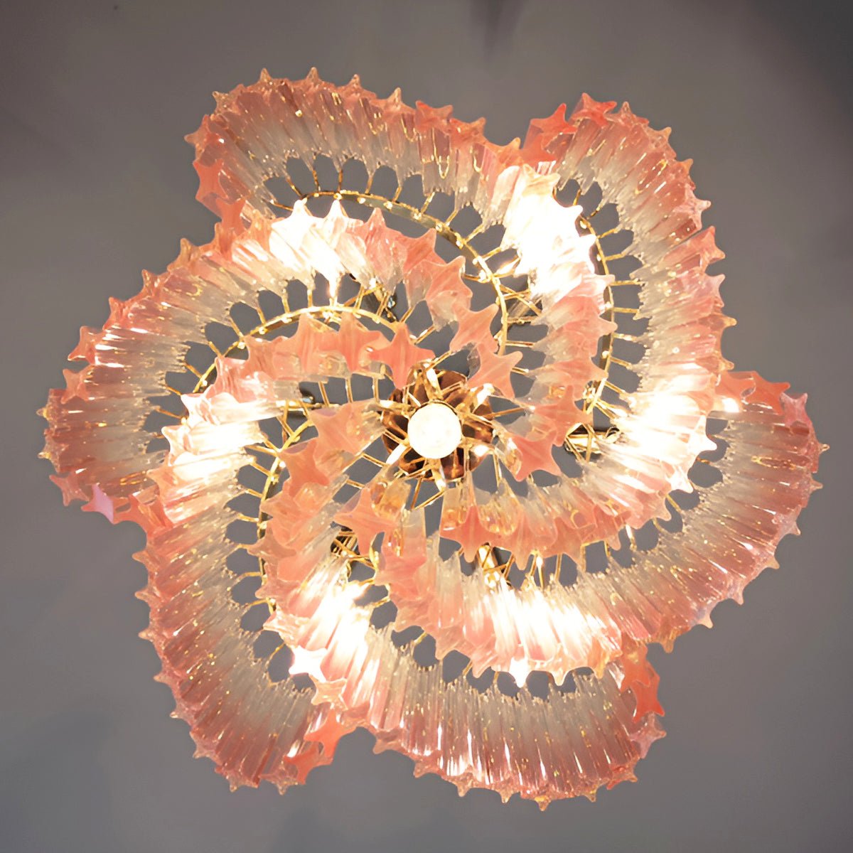 Evmararae Gradient Glass Chandelier - Lamp Outdoor