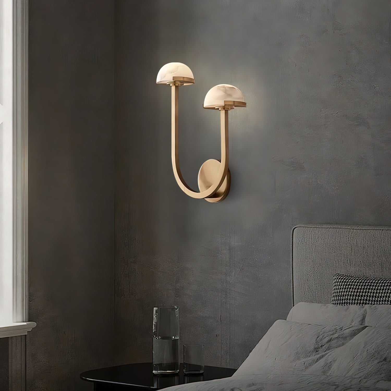 Vitalira Double Alabaster Wall Light - Lamp Outdoor