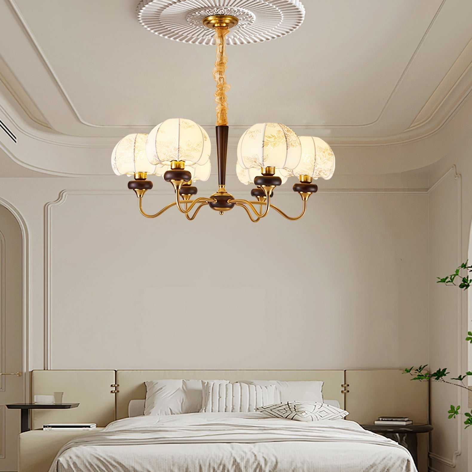 Orchid Vintage Fabric Chandelier - Lamp Outdoor