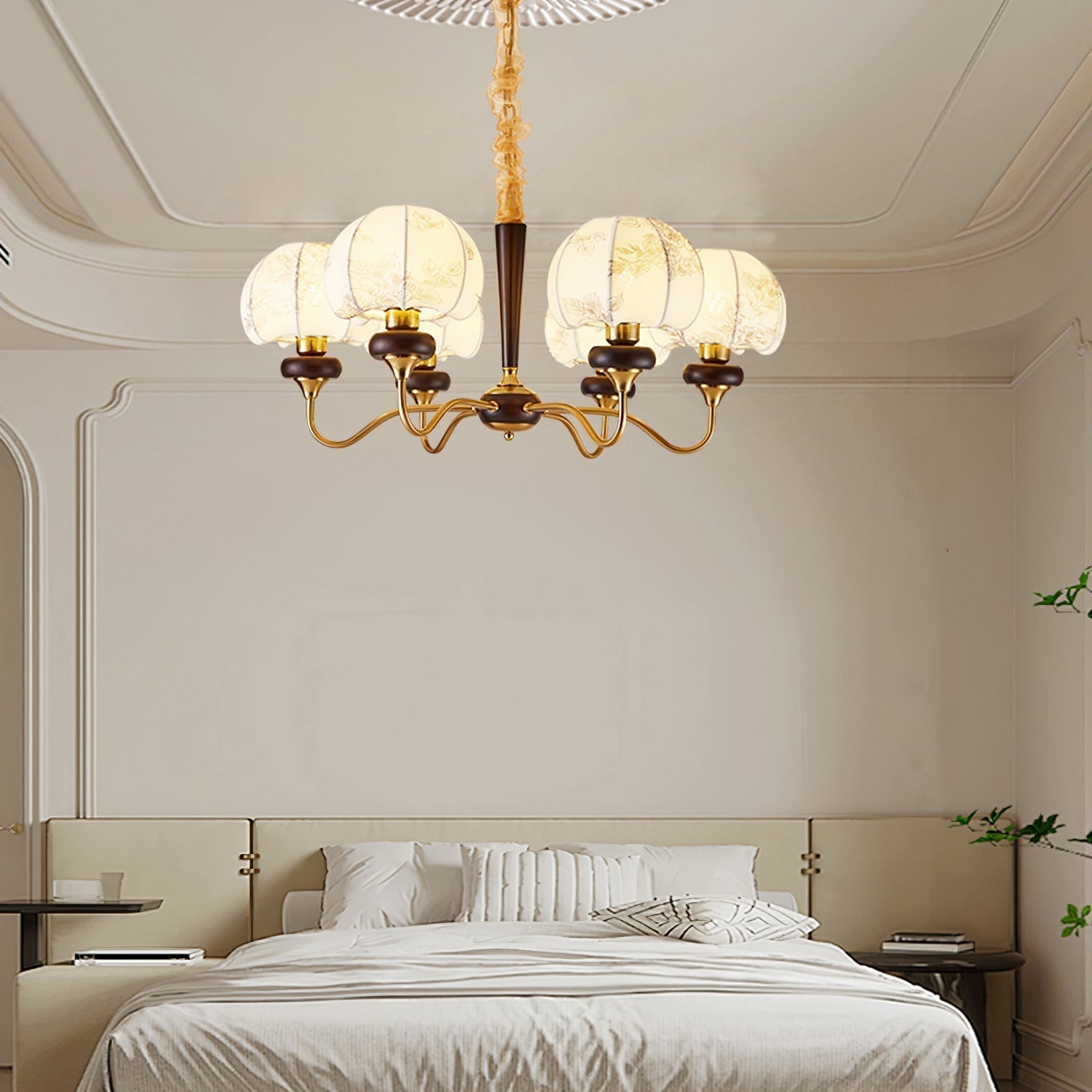 Orchid Vintage Fabric Chandelier - Lamp Outdoor