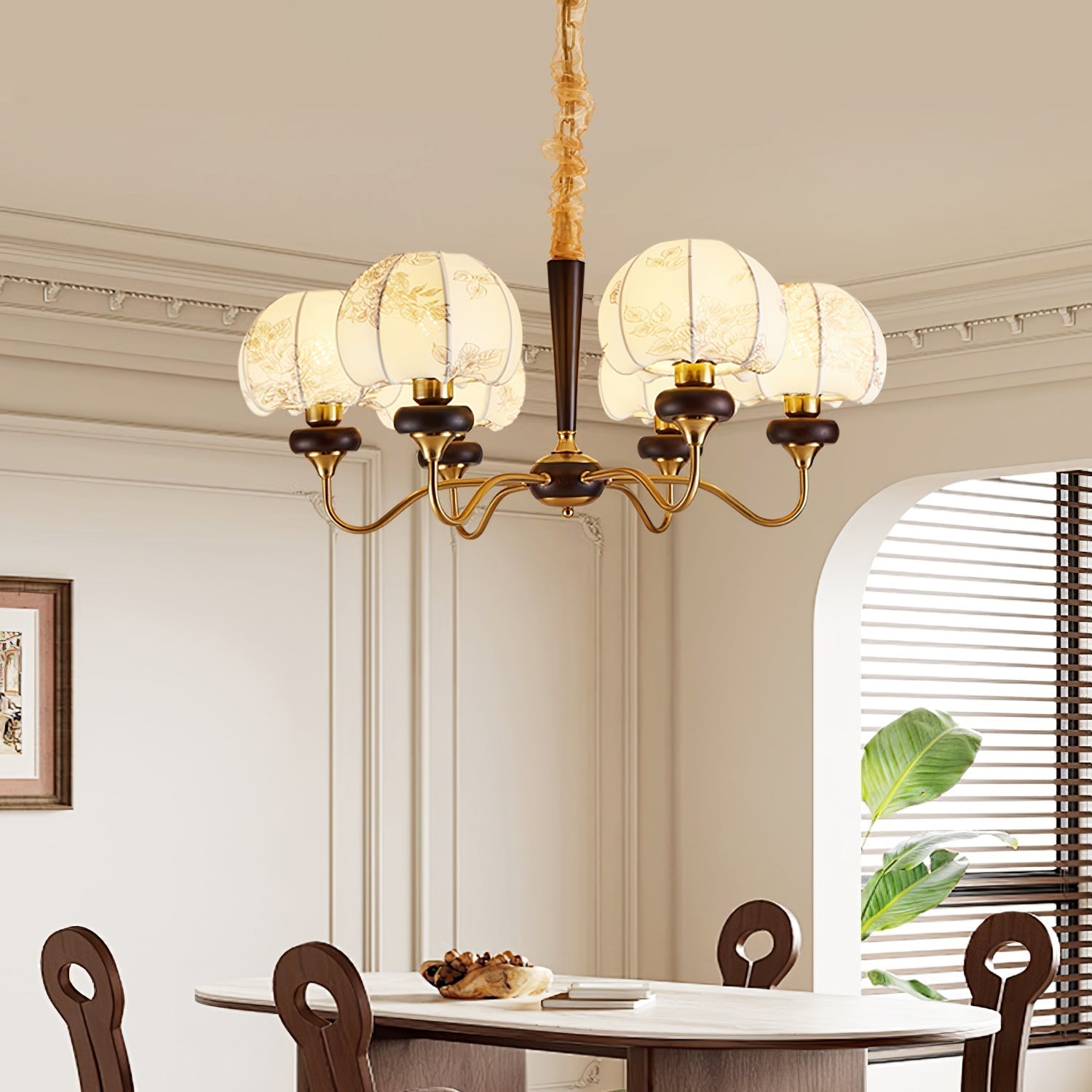 Orchid Vintage Fabric Chandelier - Lamp Outdoor