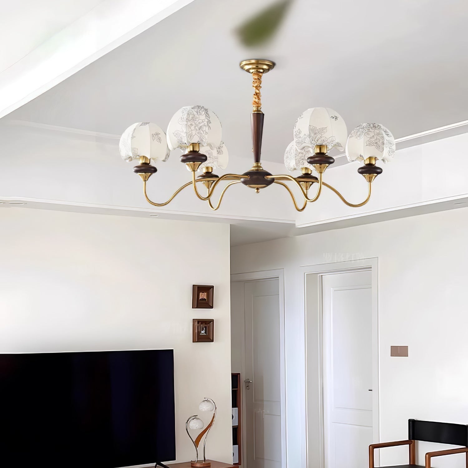 Orchid Vintage Fabric Chandelier - Lamp Outdoor