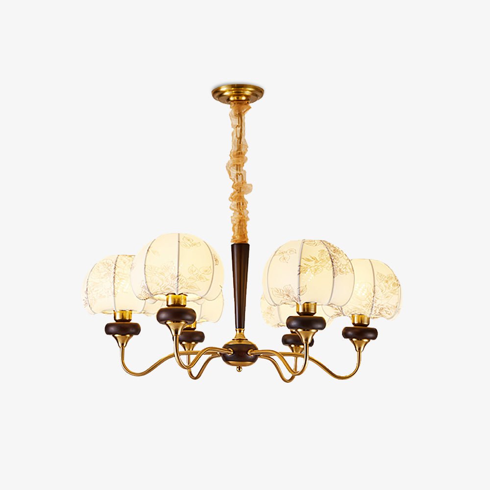 Orchid Vintage Fabric Chandelier - Lamp Outdoor