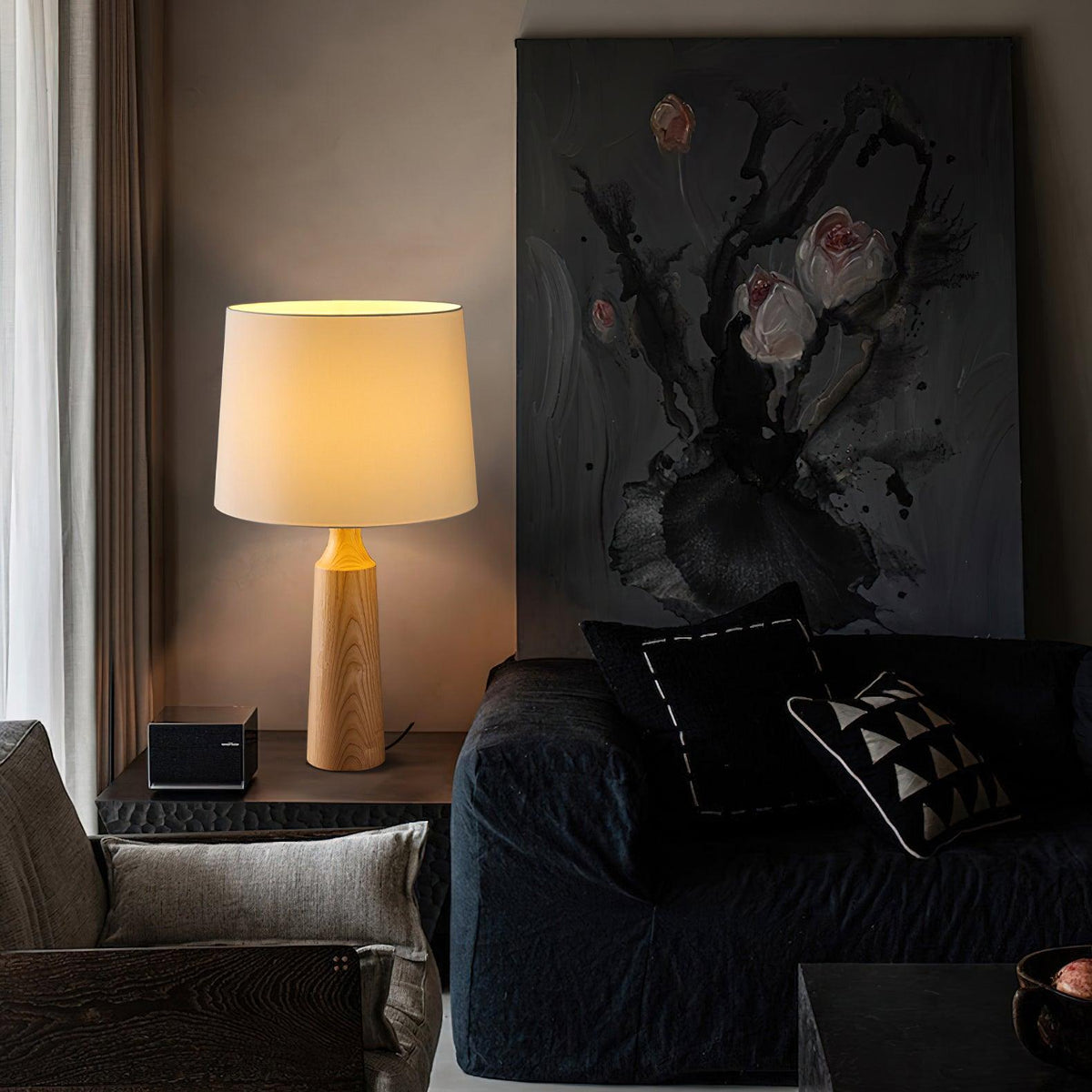Seren Elegant Wood Table Lamp