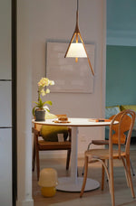 Zovenarae Triangular Wood Pendant Light - Lamp Outdoor