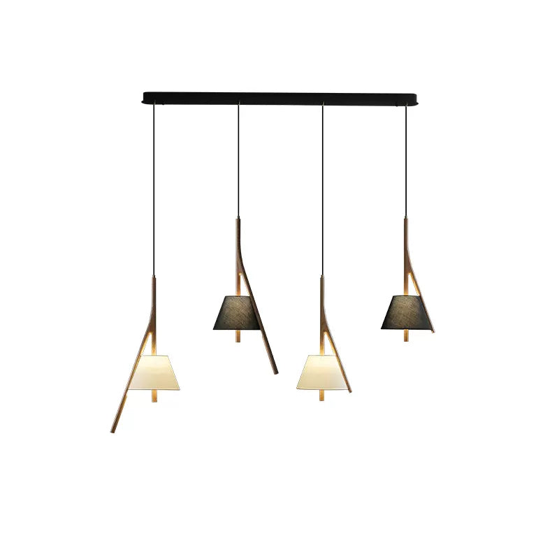 Zovenarae Triangular Wood Pendant Light - Lamp Outdoor