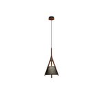 Zovenarae Triangular Wood Pendant Light - Lamp Outdoor