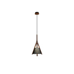 Zovenarae Triangular Wood Pendant Light - Lamp Outdoor