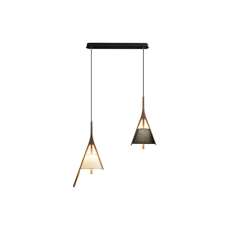 Zovenarae Triangular Wood Pendant Light - Lamp Outdoor