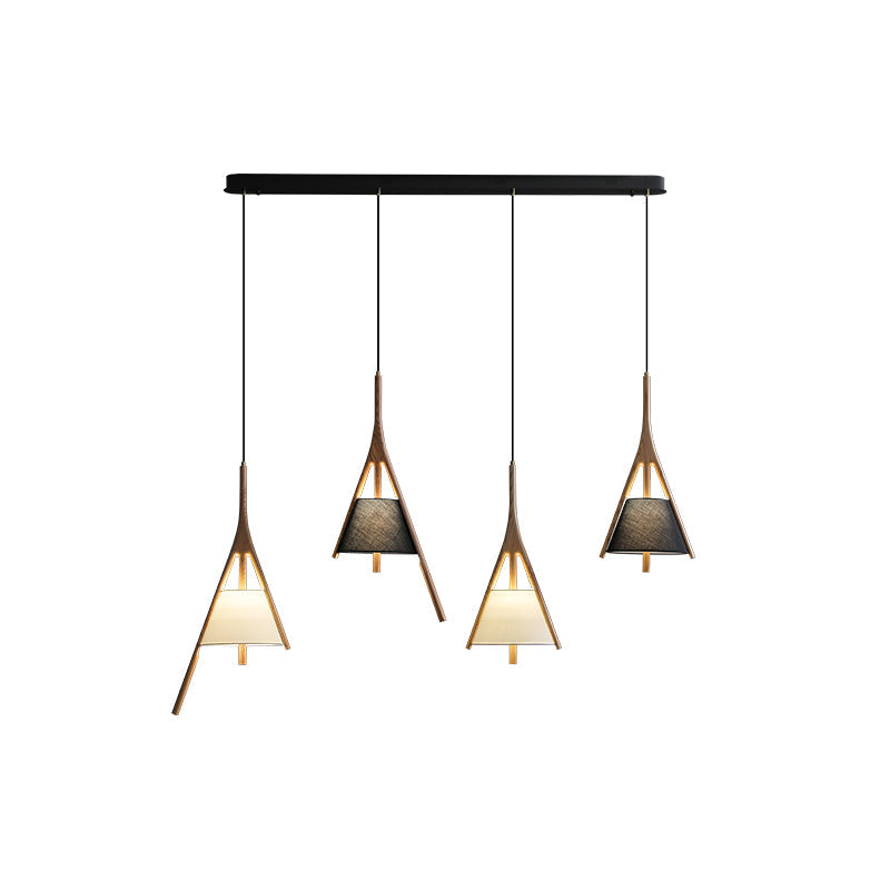 Zovenarae Triangular Wood Pendant Light - Lamp Outdoor