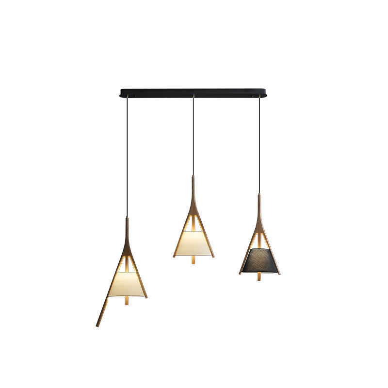 Zovenarae Triangular Wood Pendant Light - Lamp Outdoor