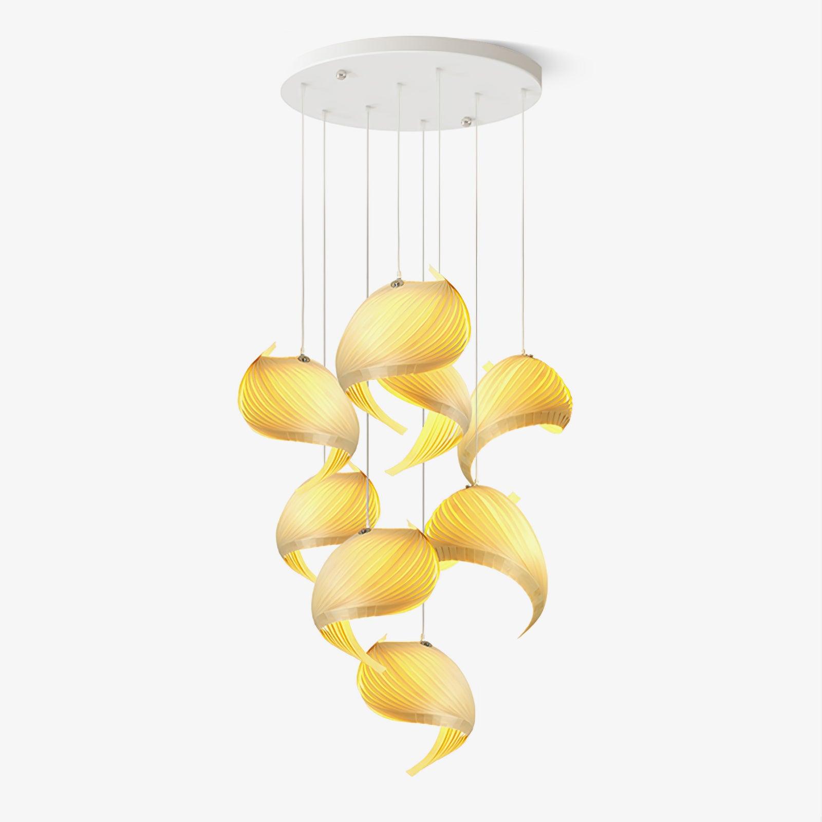 Cumiror Postmodern Luxury Shell Wood Wood Pendant Light - Lamp Outdoor