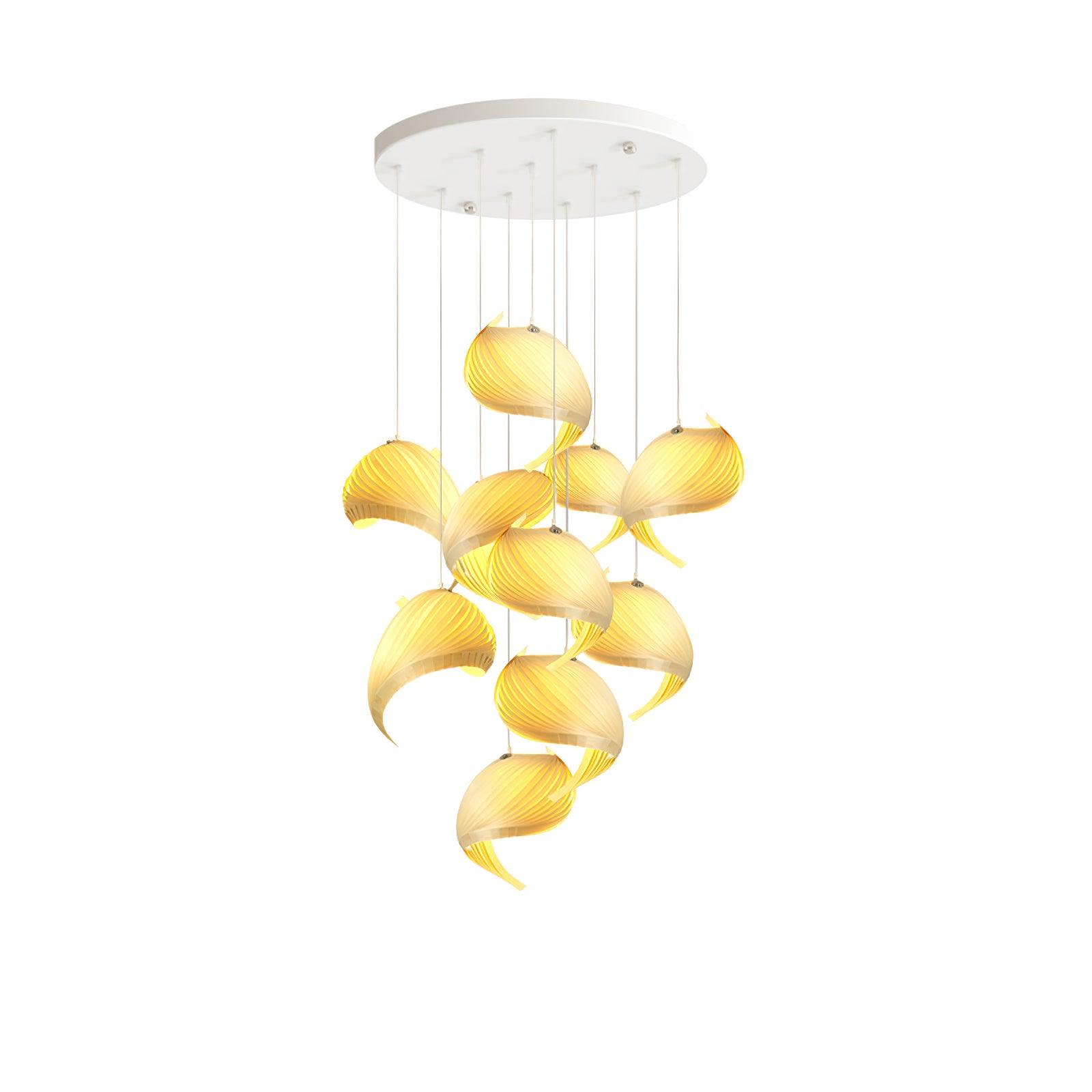 Cumiror Postmodern Luxury Shell Wood Wood Pendant Light - Lamp Outdoor